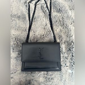 Black Saint Laurent medium chain Purse
